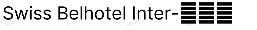 Swiss Belhotel Inter字体转换